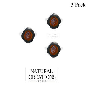 Bague de fiançailles en argent sterling 925, sertie de pierres géodes naturelles brutes, style classique, bague à énergie positive - Product Image 2