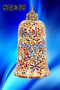 โคมไฟเพดานแบบดั้งเดิมสไตล์ตุรกีทำด้วยมือแบบดั้งเดิมโคมไฟระย้าแบบโมเสค6แขน - Product Image 2