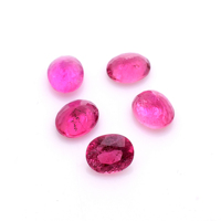 Natürlicher Rosa Turmalin 7x5mm Oval Geschliffene Lose Edelsteine Gopika Zertifiziert Großhandelspreis Facettierter Rosa Turmalin Edelstein-Set