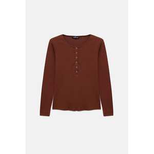 Blusa Casual de Manga Larga con Cuello Redondo, Logotipo Frontal y Mangas Tipo Capa - Product Image 2