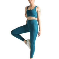 Conjunto de Yoga Tallas Grandes para Mujer, con Cordón Ajustable, Transpirable, de Secado Rápido, 2 Piezas, Colores Personalizables, Logotipo en la Parte Delantera/Cintura, Servicio OEM Premium