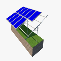 Structures de carport durables en acier galvanisé à chaud/alliage d'aluminium pour panneaux solaires, montages sur toit ou sur poteaux pour applications solaires utilitaires