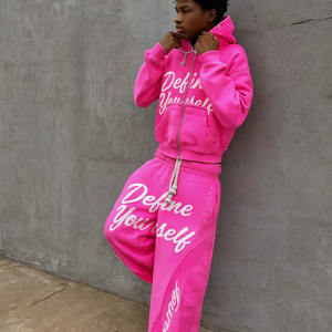 ชุดออกกำลังกาย 2 ชิ้น ระบายอากาศได้ดี สำหรับวิ่งและฝึกซ้อม OEM ชุดวอร์มแบบ unisex |   ชุดกีฬาลำลองผ้าฝ้ายคุณภาพสูงทนทาน | - Product Image 5