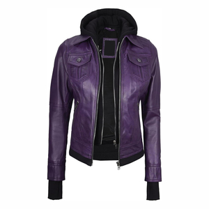 Trending Style Private Label Chaqueta de cuero Premium para mujer Chaquetas de cuero genuino para mujer - Product Image 5