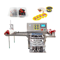 Machine de scellage automatique pour rouleaux de film en aluminium et boîtes en plastique, pour la conservation des aliments frais