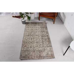 พรมวินเทจตุรกี ขนาด 2.6x5.2 ฟุต สีเทาไล่เฉด - Product Image 1
