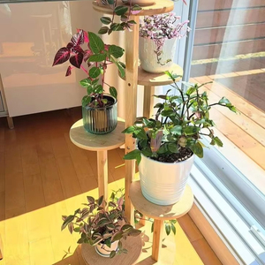 ARTESANÍA maceta de madera Wishing Well maceta decoración de jardín de patio trasero macetas de madera creativas macetas de flores de corteza jardín - Product Image 6