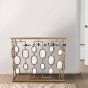 <b>Glass</b> Design Metal <b>Console</b> <b>Table</b> Good Quality Gold Color Mirror Polished Handcrafted Design Fancy Living Room Furniture Supplies - Product Image 1