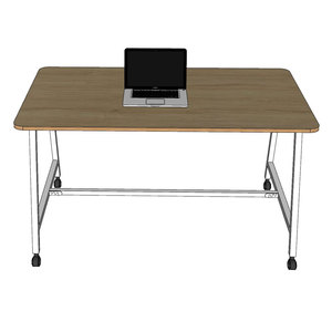 Escritorio de Oficina Moderno y Minimalista de 140x80cm, Madera Contrachapada con Patas de Hierro, Sistema FOS FOS004 - Product Image 5