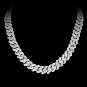 โซ่เพชรโมอิสสีขาวทองแบบ14kt โซ่ Vvs สายรัดพุงใสสำหรับงานปาร์ตี้และงานแต่งงาน - Product Image 4