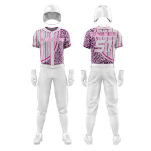 Vêtements de sport unisexe de haute qualité personnalisés vente en gros ensemble uniforme de maillot de baseball et pantalon brodé pour enfants adultes dans les grandes tailles - Product Image 5