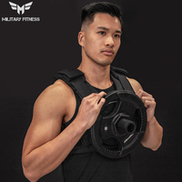 Chaleco portador de placa ajustable personalizado para hombres y mujeres, entrenamiento de fuerza, Fitness, CrossFit, chalecos ponderados