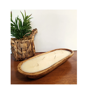 Tazón de vela de masa de madera Tarros de vela de Acacia redondos de madera de mango Tazón de masa de vela de estilo para productos de venta - Product Image 1
