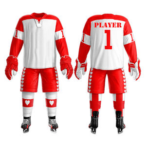 Conjunto de uniforme de hockey sobre hielo para hombre personalizado de alta calidad de la mejor venta con logotipo de nombre de equipo impreso, los hombres pueden crear el suyo propio - Product Image 2