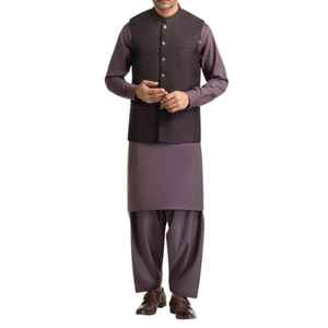 Vêtements islamiques neufs à la mode fabriqués en usine, costume Salwar Kameez pour hommes de dernière conception, ensemble Shalwar Kameez pour hommes de vente à bas prix - Product Image 1