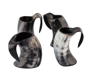 Mug en corne de buffle luxueux, mug en corne de bœuf, 100% étanche, chope viking médiévale avec logo personnalisé - Product Image 1