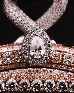 Hip Hop Iced Out Round Custom moissanite diamante letras colgantes pavimentados cúbicos con oro rosa plateado para hombres y mujeres joyería - Product Image 3