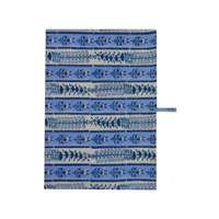 Serviettes de golf de luxe en coton biologique indien, 45x65cm, 200 GSM, séchage rapide, anti-rétrécissement, durables, bleu floral brodé
