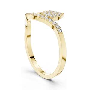 Bague de fiançailles en diamant cultivé en laboratoire de 0,156 ct pour femmes, clarté VVS-VS EF, or 18 carats, 14 carats, 10 carats et argent 925, rose, jaune - Product Image 5
