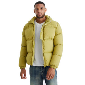 Gran oferta, chaqueta acolchada de algodón de alta calidad para hombre, cuello levantado con capucha a prueba de viento, chaqueta acolchada de invierno personalizable - Product Image 1