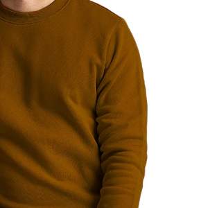 Sweat-shirt à col rond à manches longues en laine unie pour hommes Logo personnalisé Pull en laine d'hiver Vente en gros - Product Image 6