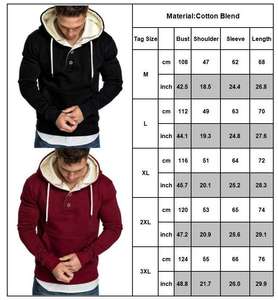 Sudadera con Capucha para Hombre, Invierno, Cálida, 100% Algodón, Antiarrugas, Estampado Personalizado, Felpa Ecológica, Manga Larga, Lisa, Informal, Talla Grande - Product Image 6