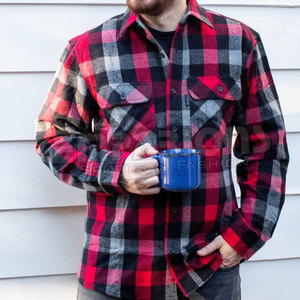 Camisas de franela blindada para hombre, ropa personalizada para motocicleta, CE, forrado con aramida, de tela de franela inteligente - Product Image 3