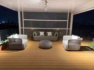 Waterproof and Sun-proof Courtyard Villa Nordic Chair Set High-end Leisure Hotel Furniture <b>Rattan</b> Outdoor <b>Sofa</b> - Product Image 3