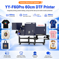 Imprimante DTF Roll-to-Roll YY-F60Pro 60cm à double tête Epson I3200-A1 avec circulation d'encre blanche et recyclage de poudre