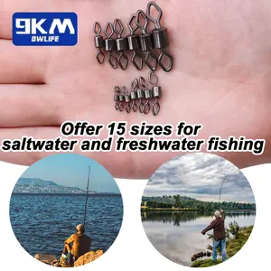 Barrel Rolling Line Connector Ball Bearing Solid Rings Carp Fishing Accessories Swivel For Fishing