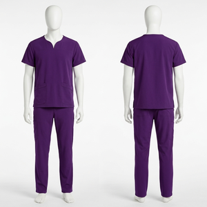 เสื้อสครับสีน้ำเงินรอยัล พรีเมียม 280 GSM ผลิตจากโพลีเอสเตอร์ผสมสแปนเด็กซ์ พร้อมบริการปักโลโก้ตามแบบ และสกรีนโลโก้ - Product Image 5