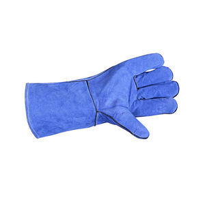 Guantes de soldadura de doble palma de cuero dividido de piel de vaca personalizados Protección de trabajo de seguridad de construcción industrial al aire libre resistente - Product Image 2