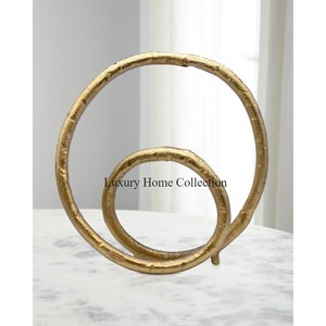 Heavy Duty Sculpture Gold Color Designer Tabletop Decoration and Home Hotel and Villa Supplies Other Decor Accent Statue <b>Objects</b> - Product Image 3