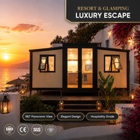 Maison modulaire préfabriquée isolée à double aile pour camping de surf et glamping en bord de mer