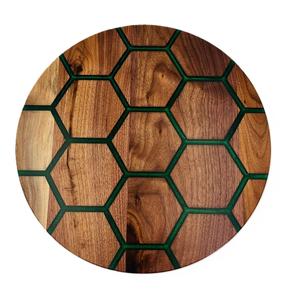 Hecho EN LA India Reposapiés Resina y madera Carne y frutas Tabla de queso Tabla de cortar de verduras/queso personalizada - Product Image 1