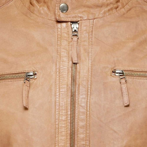 OEM ODM Custom Logo Design High Quality Canvas Casual Leather <b>Jacket</b> For <b>Men</b> and With Zipper Stand Leather <b>jacket</b> - Product Image 6