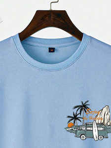 Camiseta de algodón suave 100% lavada con ácido Vintage para hombre Tendencia impresa digital en Pakistán - Product Image 3