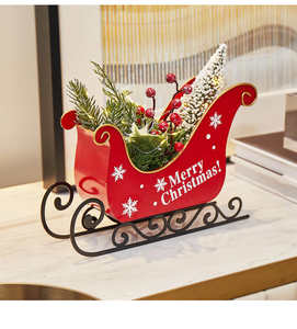 Décoration de Noël moderne en forme de traîneau à LED, taille personnalisable, ornement de bureau pour centres commerciaux - Vente en gros directe d'usine - Product Image 1