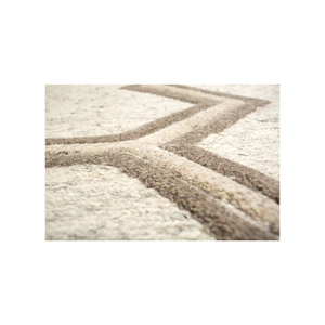 Alfombras de Lana Color Marfil Thyme, Anudadas a Mano, Diseño Geométrico Abstracto para el Hogar, Sala de Estar, Pasillo, Entrada, Diseño Rectangular Tipo Rompecabezas para Adolescentes - Product Image 3