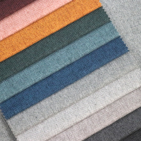 2471 personnalisé 100% polyester 280gsm imperméable microfibre Chenille canapé tissu facile à nettoyer tapisserie d'ameublement uni teint Tricot