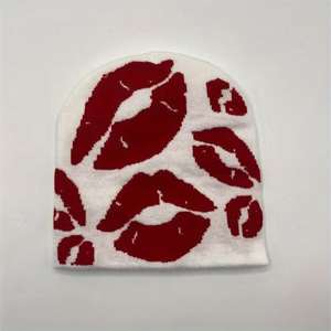 หมวกไหมพรมขนสัตว์ปักลายหัวใจ3D และพิมพ์ดิจิตอลสไตล์ฮิปฮอปอินเทรนด์สำหรับผู้ชายและผู้หญิง - Product Image 5