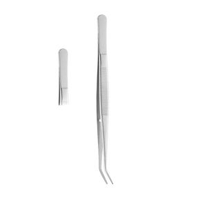 Pince à épiler professionnelle pour tissus de pansement pince à épiler dentaire coudée pince à épiler dentaire médicale en acier inoxydable allemand - Product Image 5