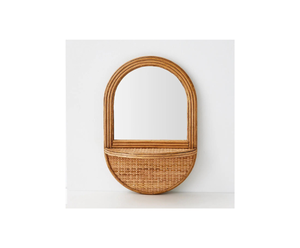 Espejos sencillos de ratán para decorar dormitorios/hoteles/restaurantes de ietnaman 99 G, antiguos - Product Image 1