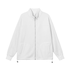 Sweat à capuche élastique à ourlet ample pour l'hiver en tissu épais impression personnalisée surpiqûres supplémentaires veste à capuche - Product Image 2