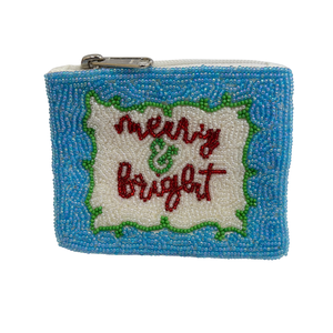 Snowman Beaded Coin Purse <b>Festive</b> Winter Snowman Beaded Coin Purse Handcrafted Holiday Bead Embroidery coin <b>Bag</b> - Product Image 6