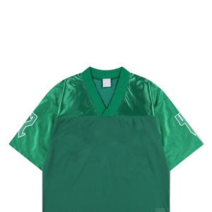 Streetwear personnalisé de luxe coupe boxy à épaules tombantes maillot de football en maille graphique de sublimation vintage maillot de football nouveau design - Product Image 2