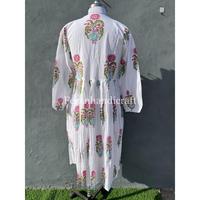 Modeste tenue décontractée quotidienne pour l'été robe de plage personnalisable Floral main bloc imprimé coton robe Lot Boho Hippie Maxi Style