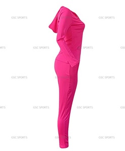 Venta al por mayor directo de fábrica de tallas grandes de las mujeres deportes chándal Jogging gimnasio entrenamiento sudaderas con capucha pantalones conjuntos precios baratos - Product Image 4