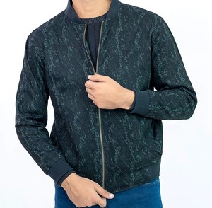 Bombardier de baseball fait à la main au Pakistan vestes d'université pour hommes avec logo avant à motif solide - Product Image 2