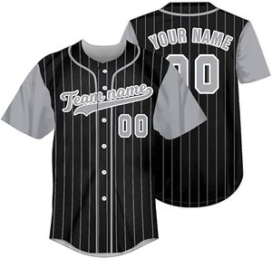 Maillot de baseball personnalisé à rayures, nom d'équipe personnalisé, numéro, uniforme sportif bicolore, respirant, doux, vêtements d'entraînement - Product Image 5